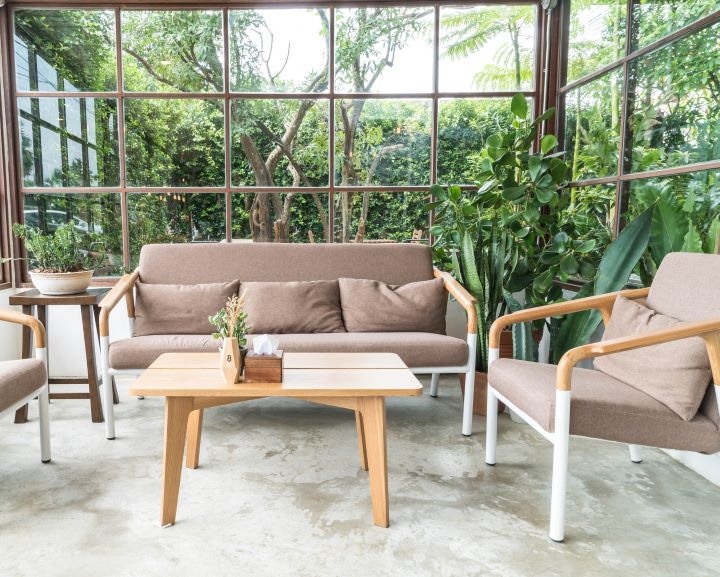 empty wood chair living room